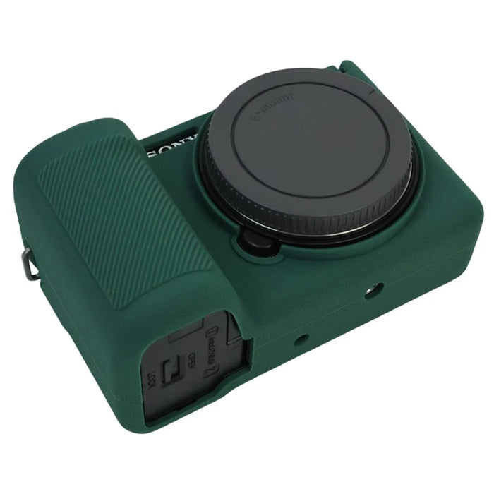 For Sony Alpha ZV-E10 II Camera Silicone Case Anti-Slip Glossy Surface Protective Cover - Green - 2