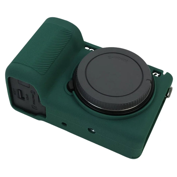 For Sony Alpha ZV-E10 II Camera Silicone Case Anti-Slip Glossy Surface Protective Cover - Green - 3
