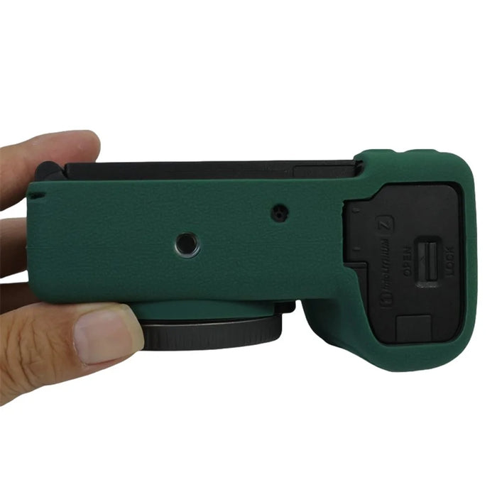 For Sony Alpha ZV-E10 II Camera Silicone Case Anti-Slip Glossy Surface Protective Cover - Green - 7