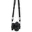 For Canon SX70 HS Camera Case with Shoulder Strap Large Cutout Litchi Texture PU Protective Cover - Black - 3