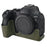For Canon EOS R6 Mark II / R6 / R5 Camera Case with Shoulder Strap Large Cutout Litchi Texture PU Protective Cover - Green - 3