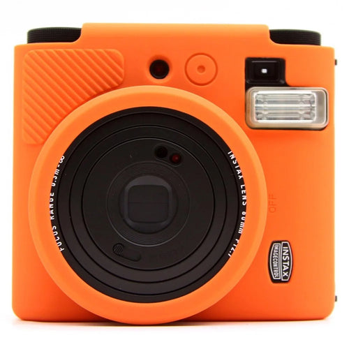 For Fujifilm Instax Mini 99 Camera Case Anti-Drop Soft Silicone Protective Cover - Orange - 1