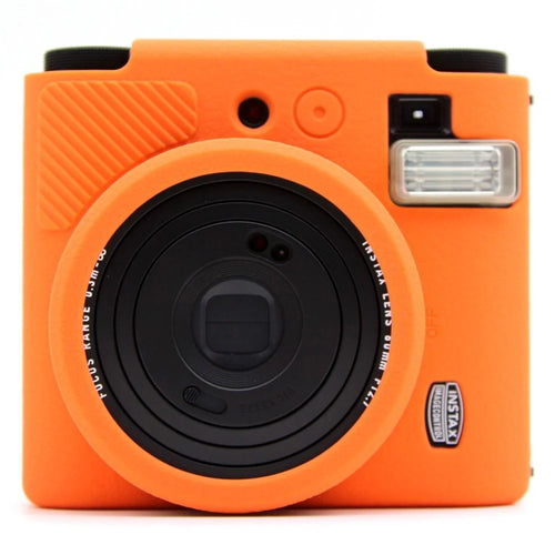 For Fujifilm Instax Mini 99 Camera Case Litchi Texture Silicone Protective Cover - Orange - 1