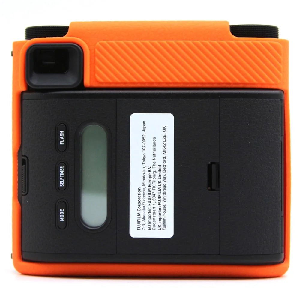 For Fujifilm Instax Mini 99 Camera Case Litchi Texture Silicone Protective Cover - Orange - 2