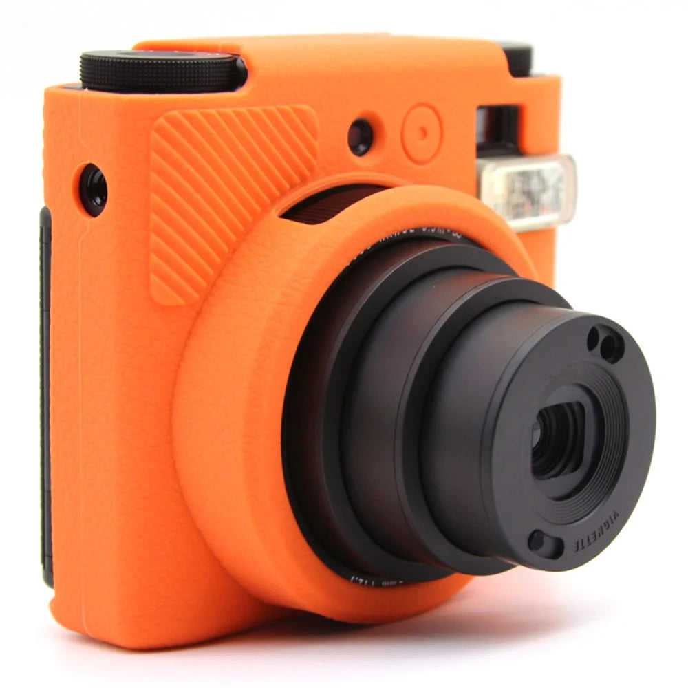 For Fujifilm Instax Mini 99 Camera Case Litchi Texture Silicone Protective Cover - Orange - 6