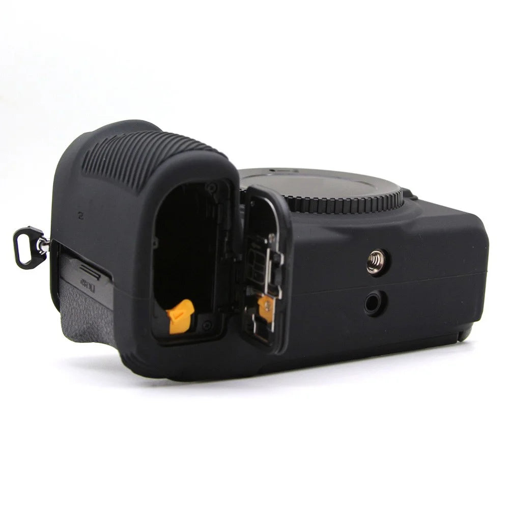 For Nikon Z6 III Silicone Case Anti-Scratch Camera Protective Cover, Glossy - Black - 4