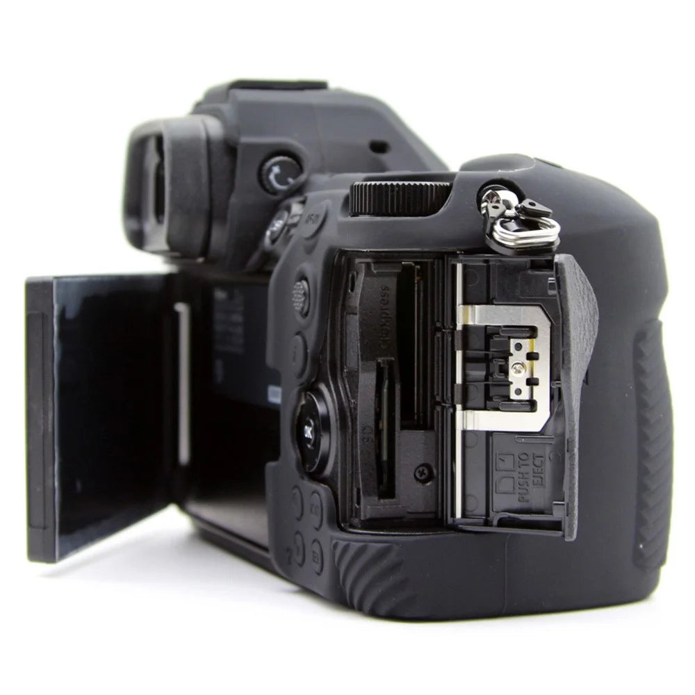 For Nikon Z6 III Silicone Case Anti-Scratch Camera Protective Cover, Glossy - Black - 7