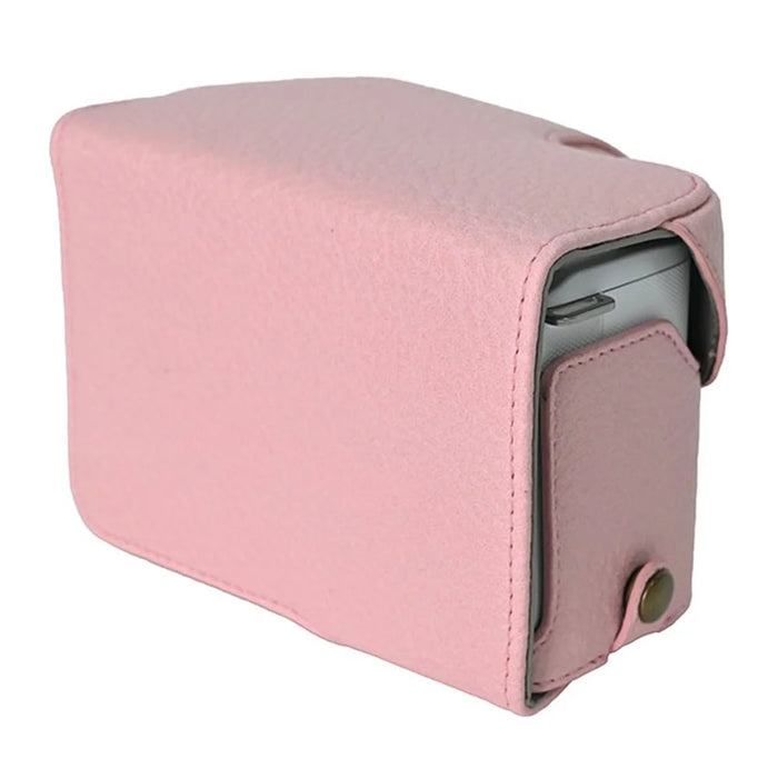 For Sony Alpha ZV-E10 II Camera Case Litchi Texture Leather Cover with Battery Hole + Strap - Pink - 7