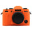 For Fujifilm X-T50 Silicone Case Anti-Scratch Camera Protective Cover, Glossy - Orange - 1