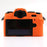 For Fujifilm X-T50 Silicone Case Anti-Scratch Camera Protective Cover, Glossy - Orange - 2