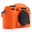 For Fujifilm X-T50 Silicone Case Anti-Scratch Camera Protective Cover, Glossy - Orange - 3