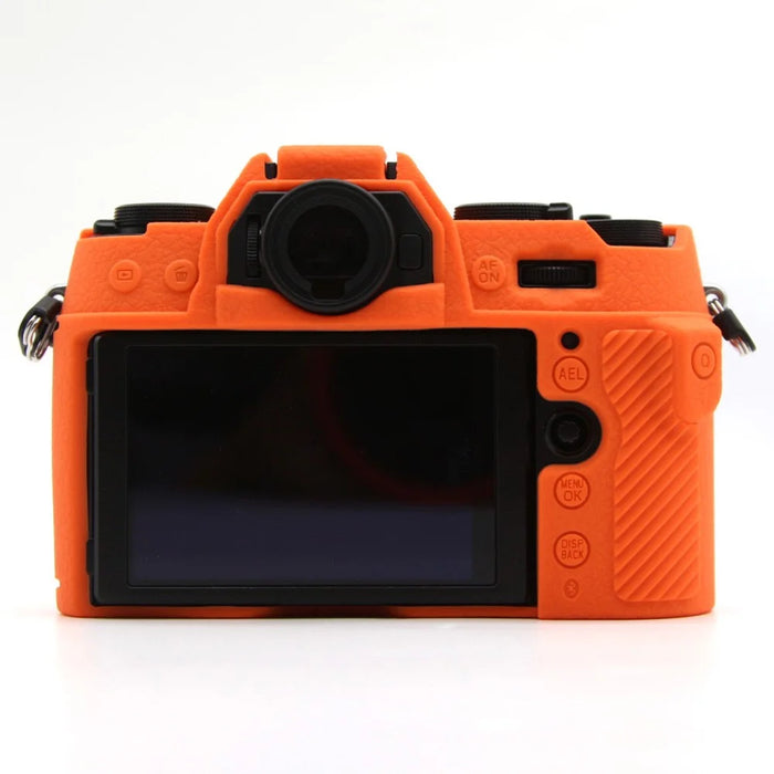 For Fujifilm X-T50 Camera Case Anti-Scratch Textured Silicone Protective Cover - Orange - 2