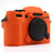 For Fujifilm X-T50 Camera Case Anti-Scratch Textured Silicone Protective Cover - Orange - 3