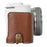 For Sony Alpha ZV-E10 Camera Case Litchi Texture Leather Cover with Battery Hole + Strap - Coffee - 3