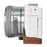 For Sony Alpha ZV-E10 Camera Case Litchi Texture Leather Cover with Battery Hole + Strap - Coffee - 4