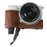 For Sony Alpha ZV-E10 Camera Case Litchi Texture Leather Cover with Battery Hole + Strap - Coffee - 7
