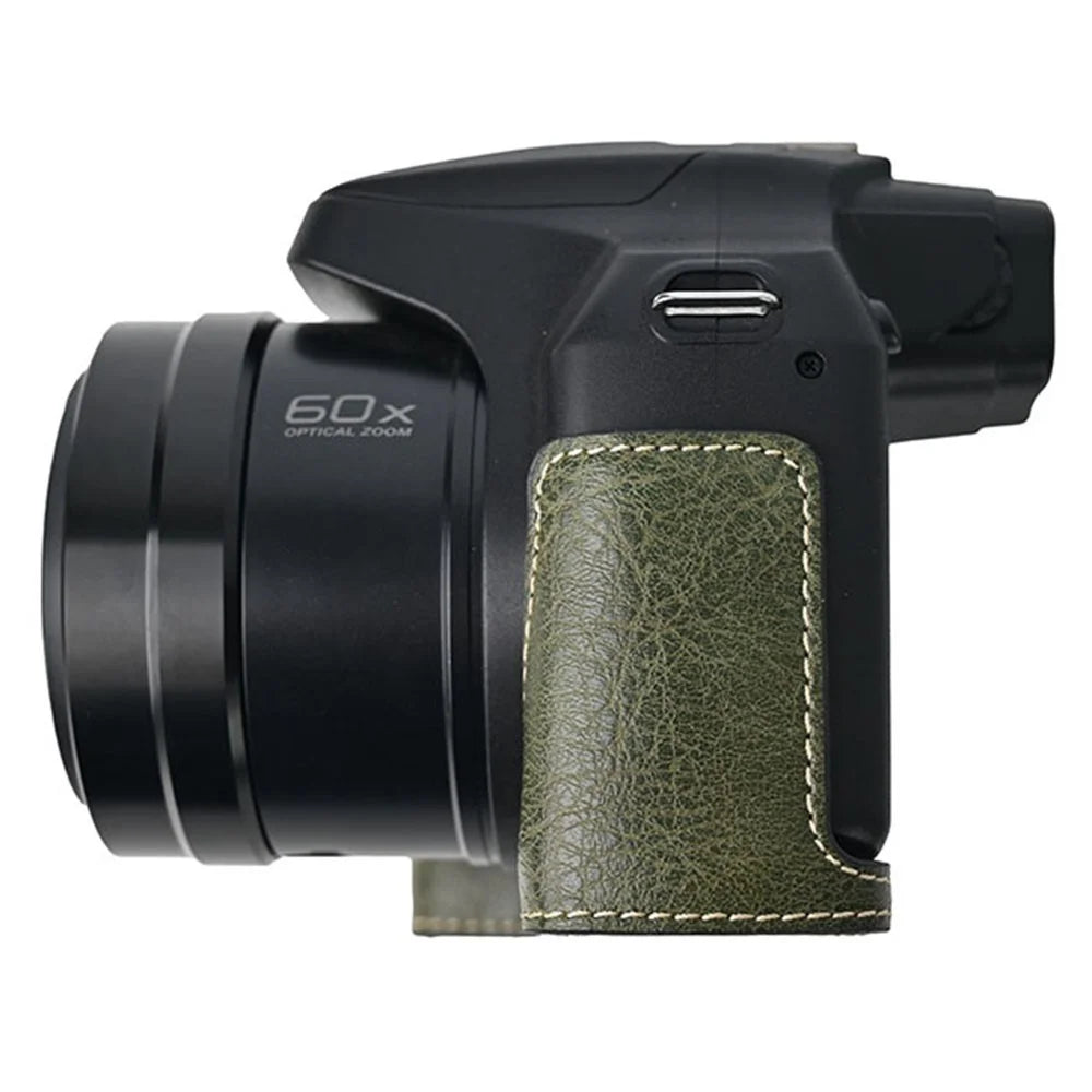 For Panasonic Lumix FZ80D / FZ85D Camera Case Large Cutout Litchi Texture PU Leather Protective Cover - Green - 3