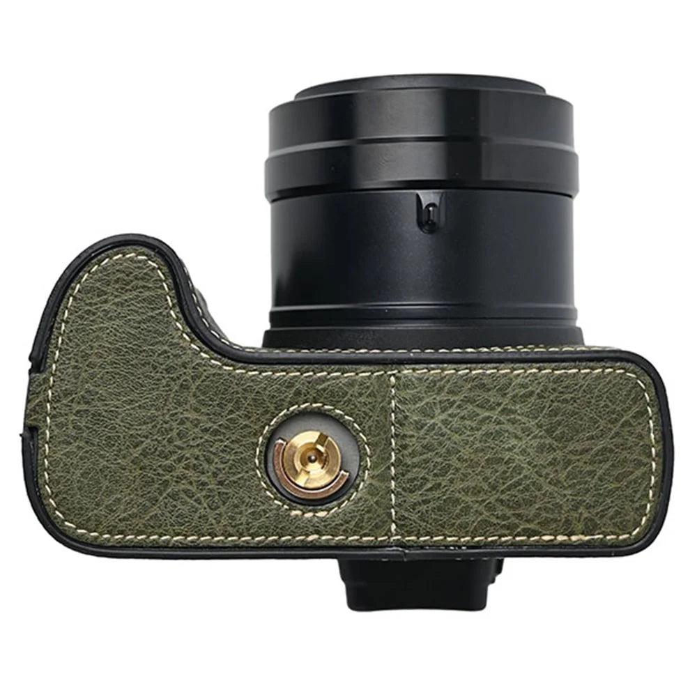For Panasonic Lumix FZ80D / FZ85D Camera Case Large Cutout Litchi Texture PU Leather Protective Cover - Green - 7