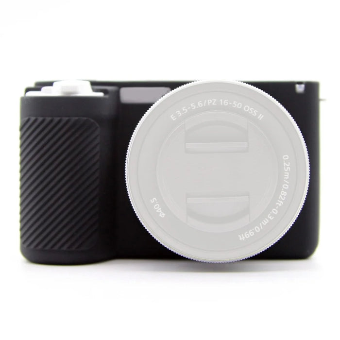 For Sony Alpha ZV-E10 II Camera Case Anti-Scratch Silicone Protective Cover - Black - 1