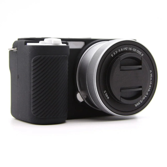For Sony Alpha ZV-E10 II Camera Case Anti-Scratch Silicone Protective Cover - Black - 2
