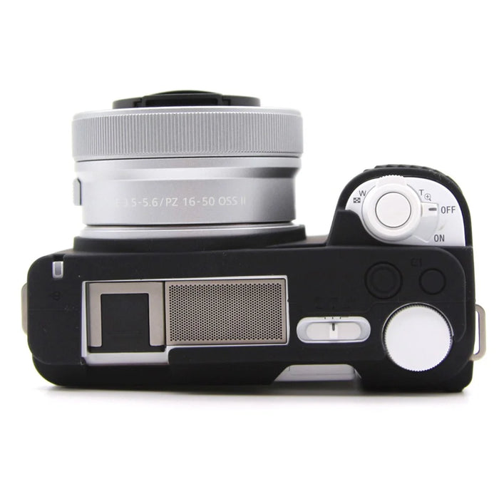For Sony Alpha ZV-E10 II Camera Case Anti-Scratch Silicone Protective Cover - Black - 4