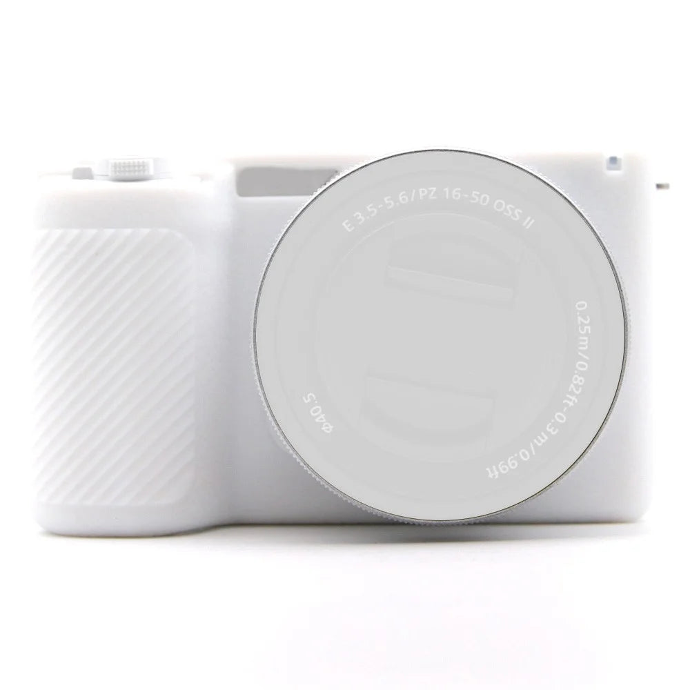 For Sony Alpha ZV-E10 II Camera Protective Case Anti-Scratch Silicone Cover - White - 1