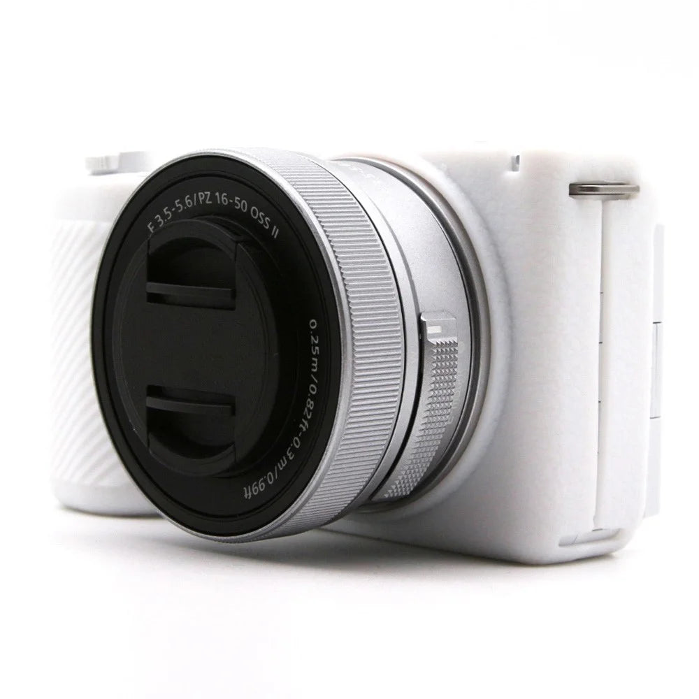 For Sony Alpha ZV-E10 II Camera Protective Case Anti-Scratch Silicone Cover - White - 2