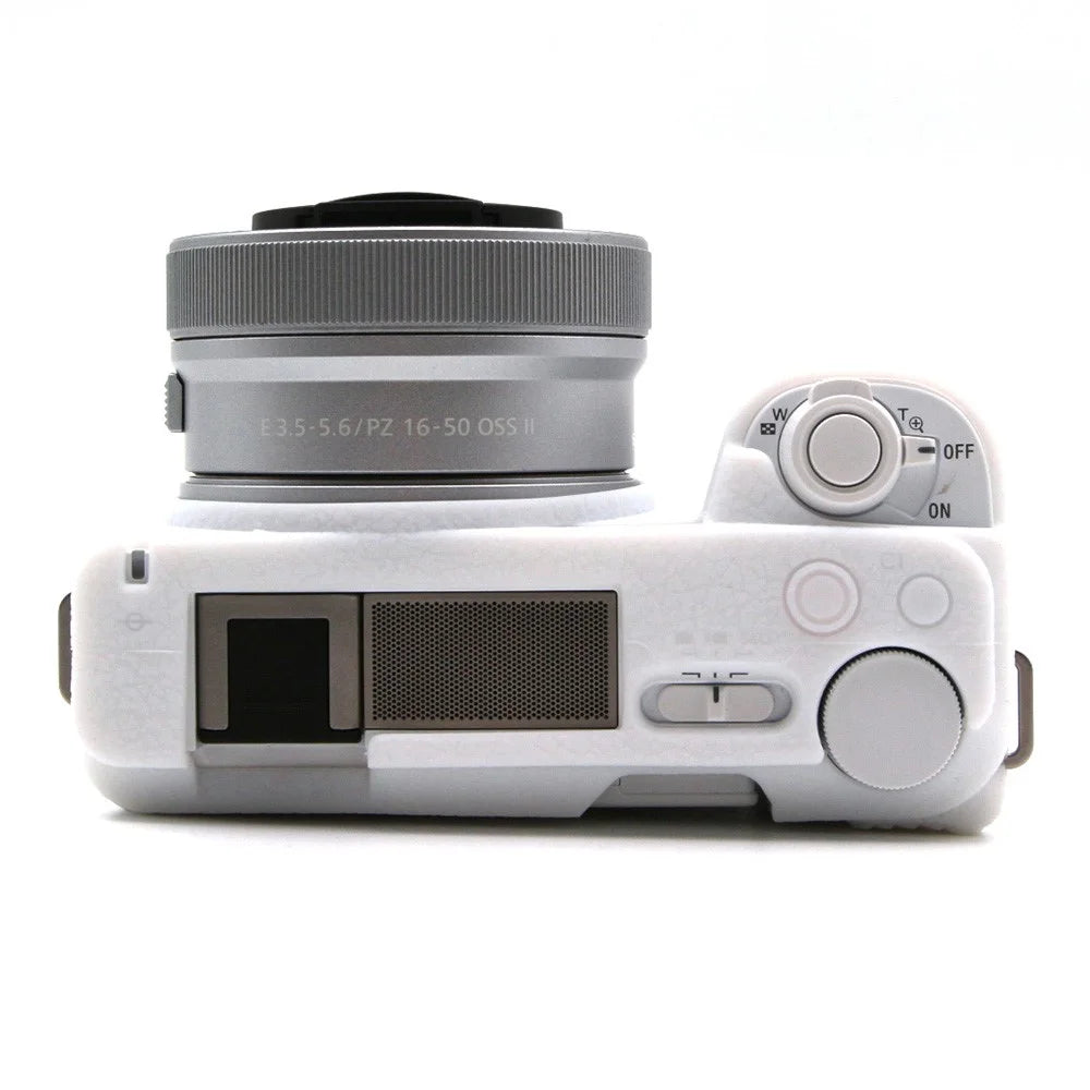 For Sony Alpha ZV-E10 II Camera Protective Case Anti-Scratch Silicone Cover - White - 4