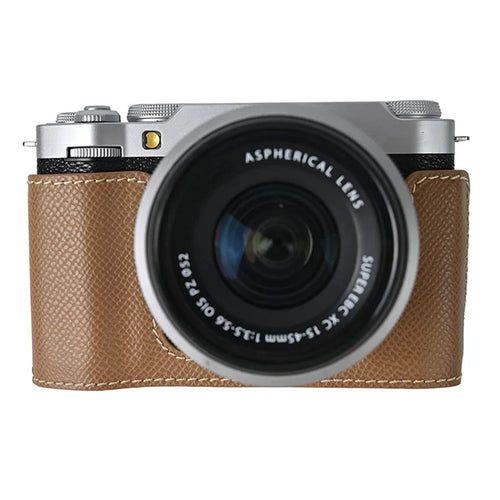 For Fujifilm X-M5 Camera Case PU Leather Protective Cover - Khaki - 1