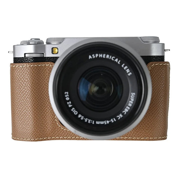 For Fujifilm X-M5 Camera Case PU Leather Protective Cover - Khaki - 1