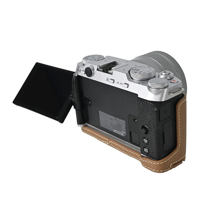 For Fujifilm X-M5 Camera Case PU Leather Protective Cover - Khaki - 3