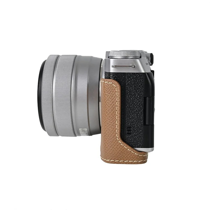 For Fujifilm X-M5 Camera Case PU Leather Protective Cover - Khaki - 6