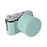 For Fujifilm X-M5 Camera Case PU Leather Protective Cover with Lens Cap - Baby Blue - 2