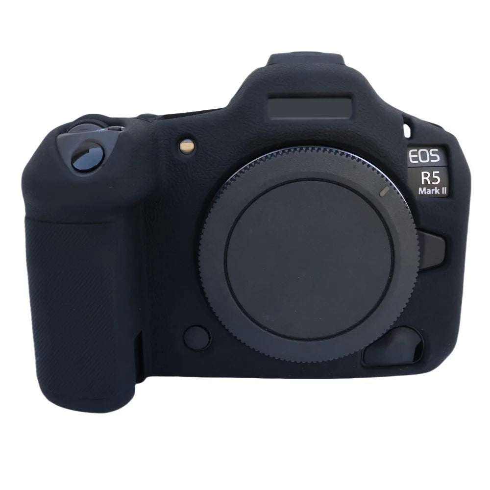 For Canon EOS R5 Mark II Camera Protective Case Anti Scratch Silicone Cover - Black - 1