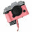 For Fujifilm X-T50 Textured PU Leather Camera Case with Battery Hole + Strap + Lens Storage Bag - Pink - 5