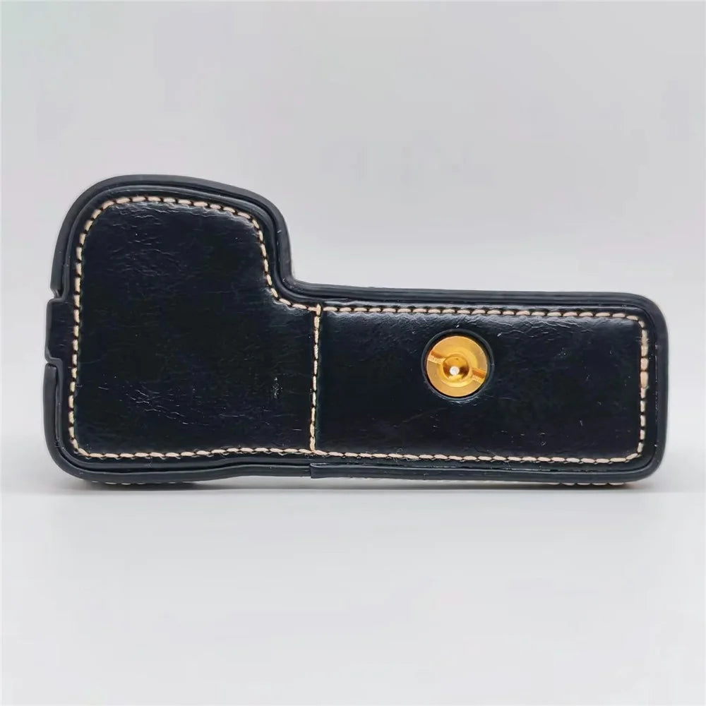 For Sony ZV-E10 II Camera Base Cover Vintage Style PU Leather Half Case with Battery Opening - Black - 2