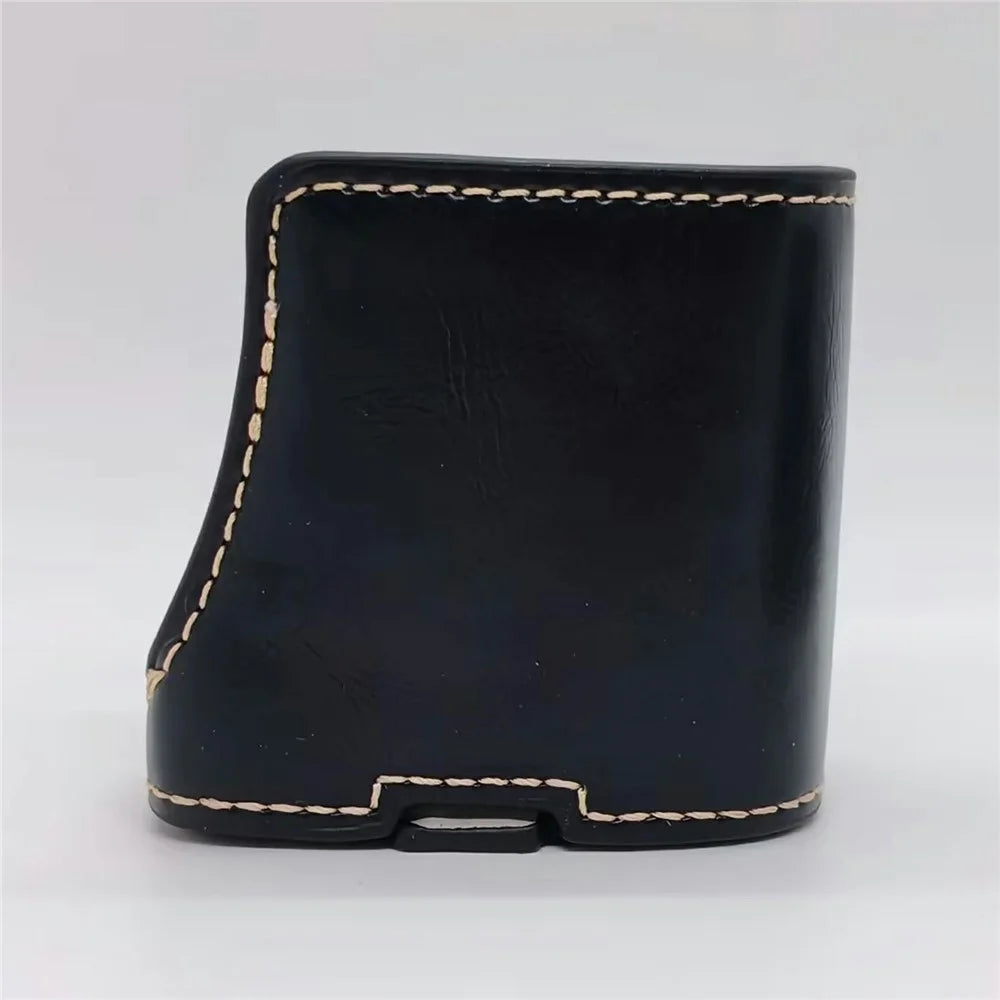 For Sony ZV-E10 II Camera Base Cover Vintage Style PU Leather Half Case with Battery Opening - Black - 5