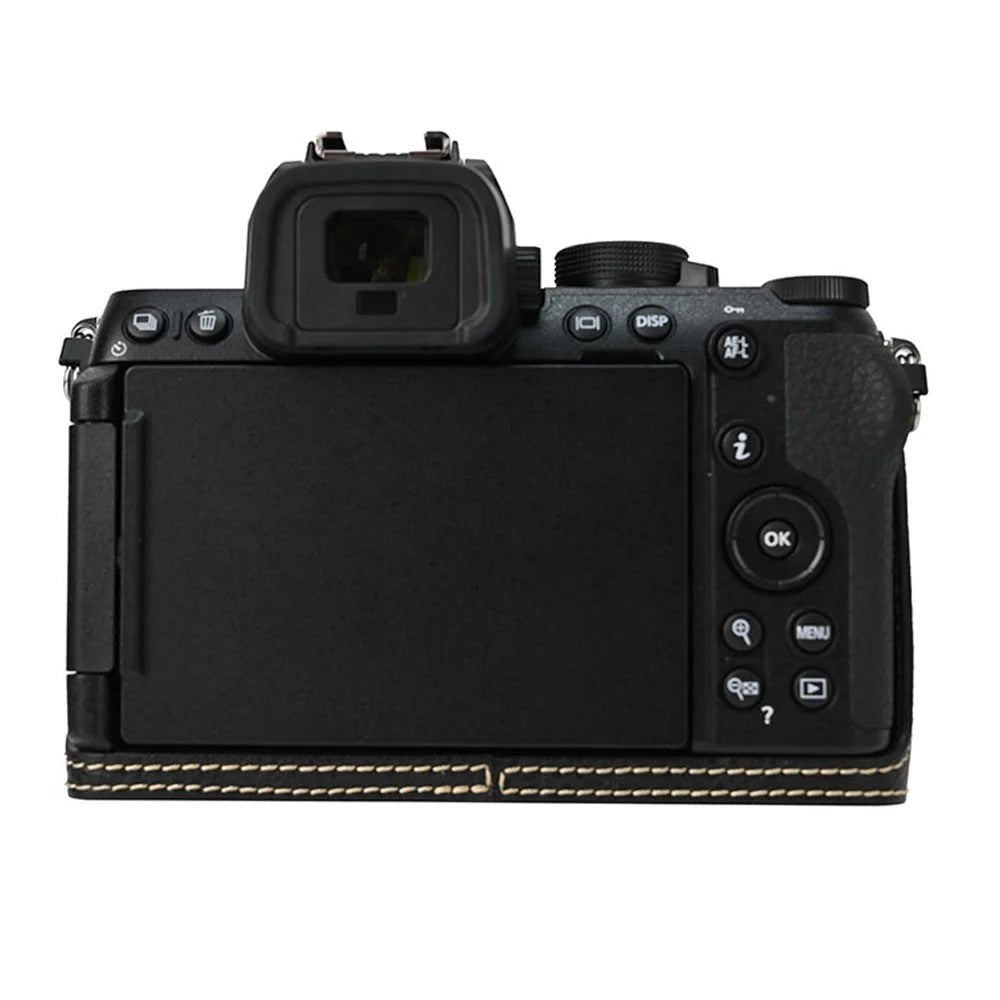 For Nikon Z 50 II Camera Case Large Cutout Litchi Texture PU Leather Protective Cover - Black - 2