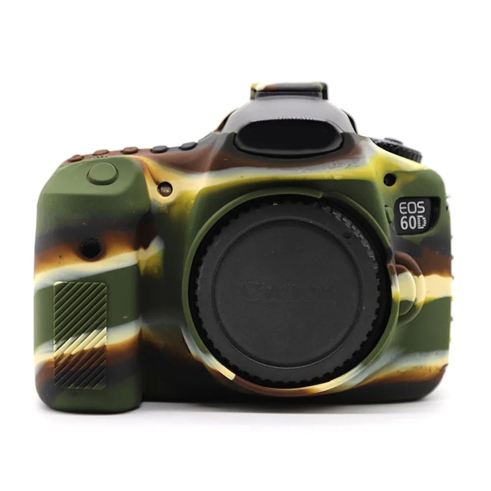 Silicone Case for Canon EOS 60D, Dust-proof Anti-drop Digital Camera Protective Cover - Camouflage - 1