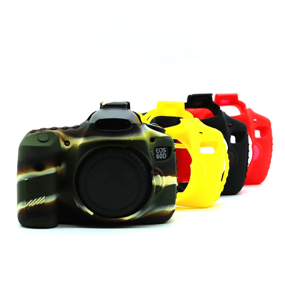 Silicone Case for Canon EOS 60D, Dust-proof Anti-drop Digital Camera Protective Cover - Camouflage - 5