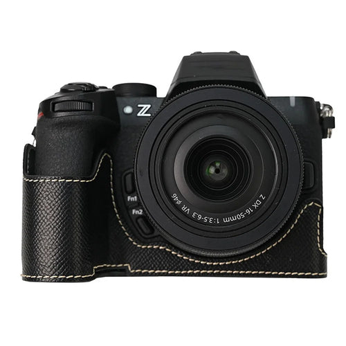 For Nikon Z 50 II Camera Case PU Leather Protective Cover - Black - 1
