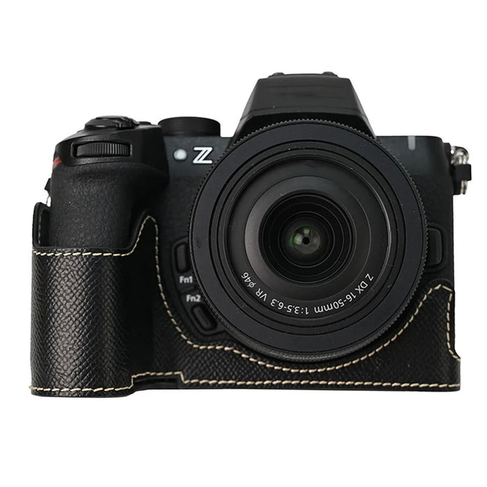 For Nikon Z 50 II Camera Case PU Leather Protective Cover - Black - 1