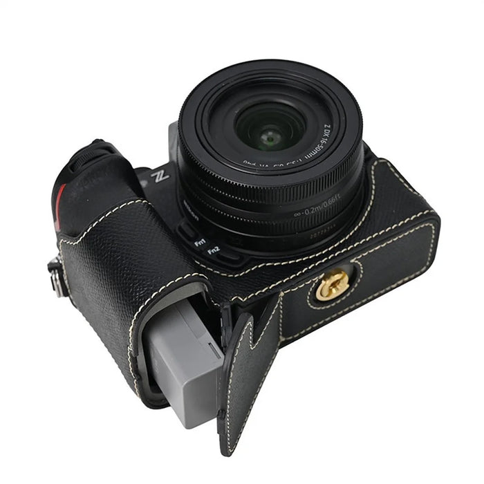 For Nikon Z 50 II Camera Case PU Leather Protective Cover - Black - 4