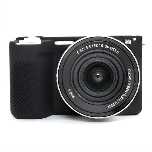 For Sony ZV-E10 II Camera Protective Case Scratch Resistant Silicone Cover - Black - 1