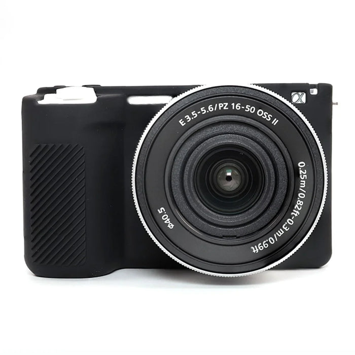 For Sony ZV-E10 II Camera Protective Case Scratch Resistant Silicone Cover - Black - 1