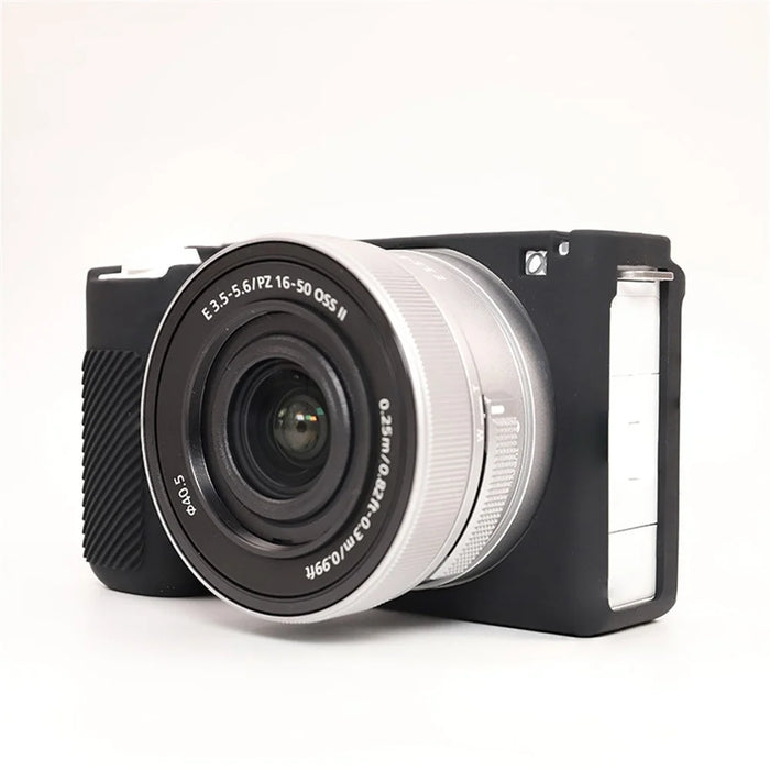 For Sony ZV-E10 II Camera Protective Case Scratch Resistant Silicone Cover - Black - 5