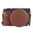 For Leica D-Lux 8 Camera Case with Lens Cover Genuine Leather Protective Cover - Coffee - 2