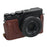 For Leica D-Lux 8 Camera Case with Lens Cover Genuine Leather Protective Cover - Coffee - 3