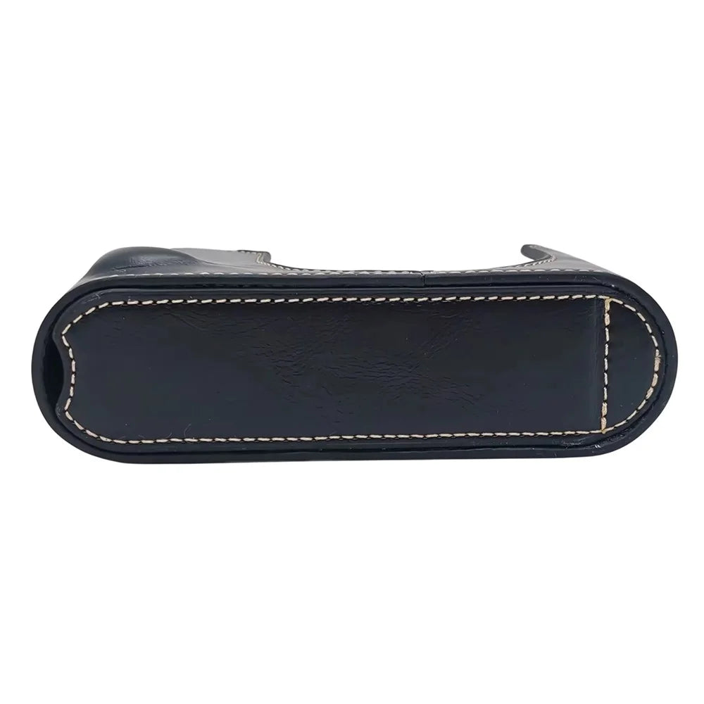 For Leica Q3 Camera Case Leather Bottom Case Easy to Replace Battery - Black - 3