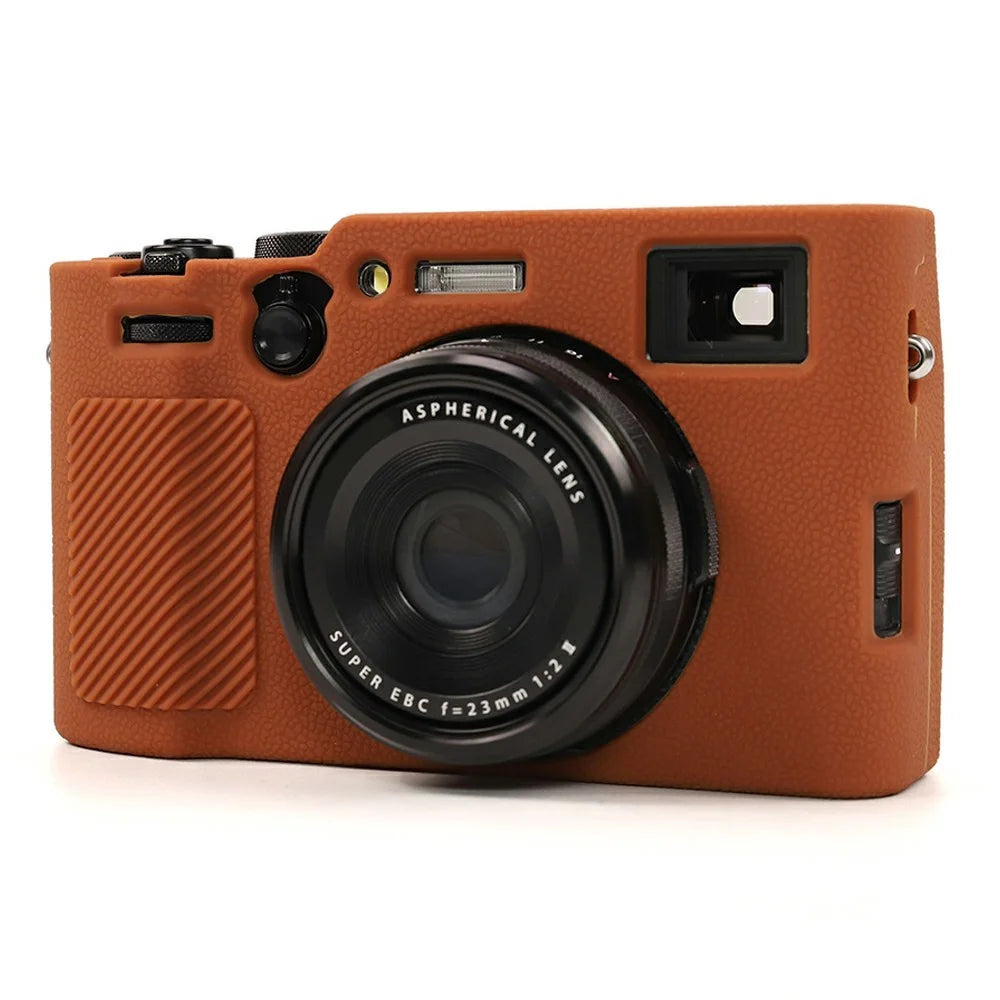 For Fujifilm X100VI Camera Protective Case Anti Scratch Silicone Cover - Brown - 1